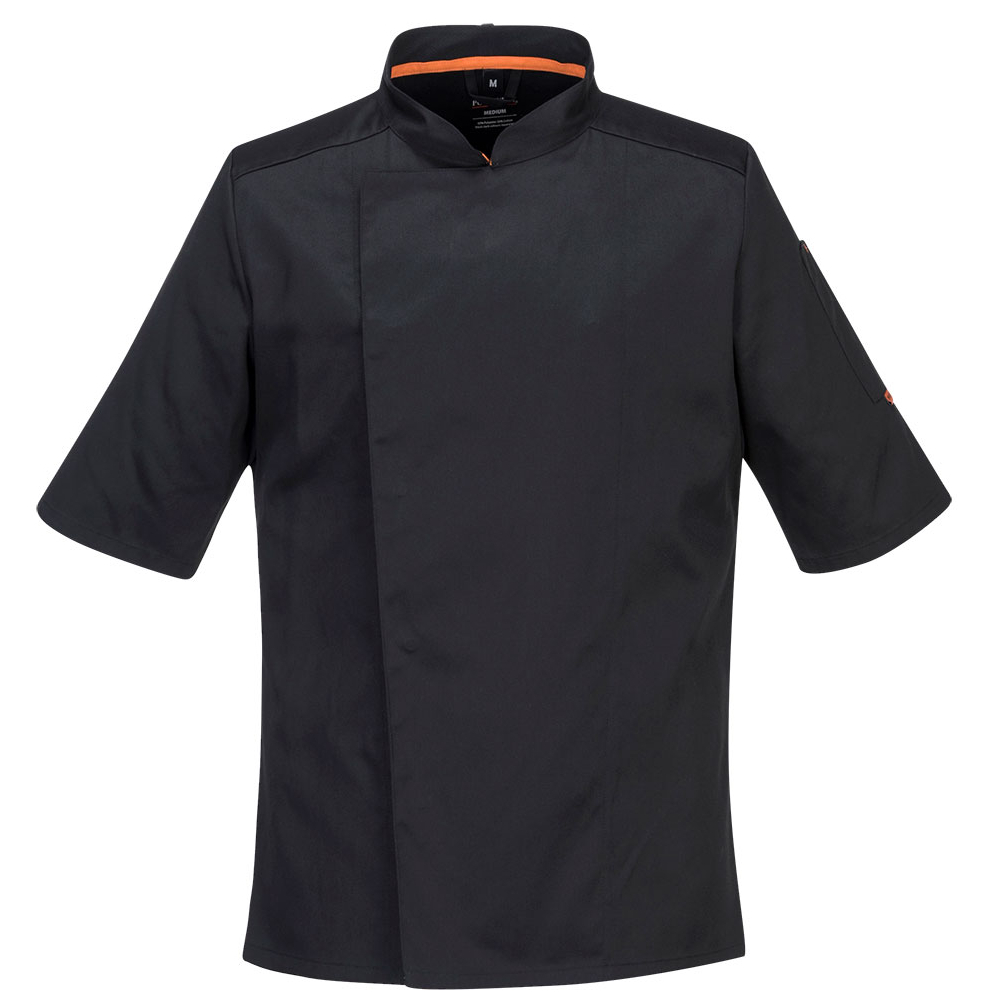 bluza cu maneca scurta pentru bucatari mesh air negru