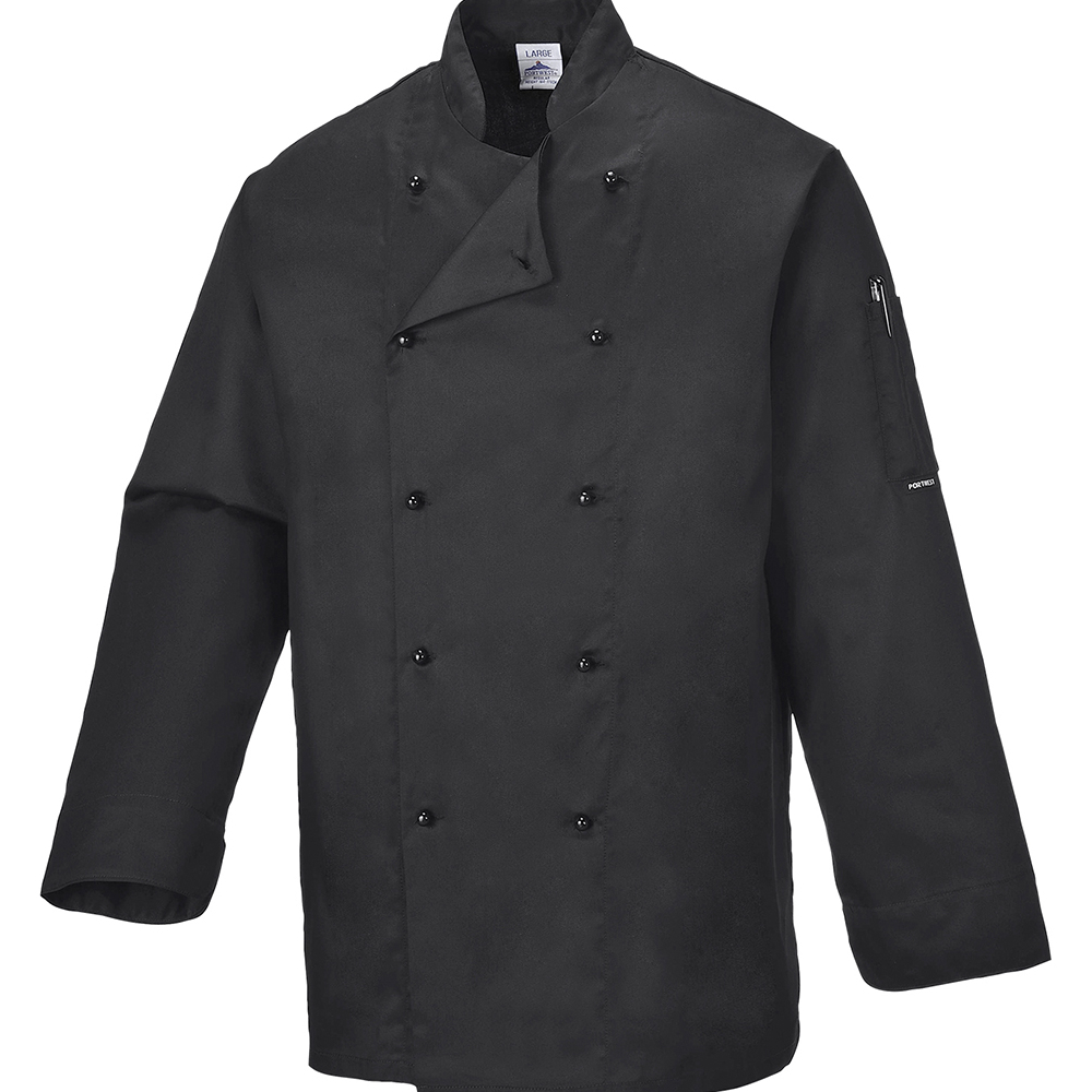 bluza cu maneca lunga pentru bucatari somerset chef negru