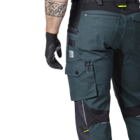 pantaloni salopeta cu pieptar ardon 4xstretch verde 3