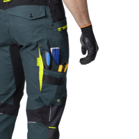 pantaloni salopeta cu pieptar ardon 4xstretch verde 4