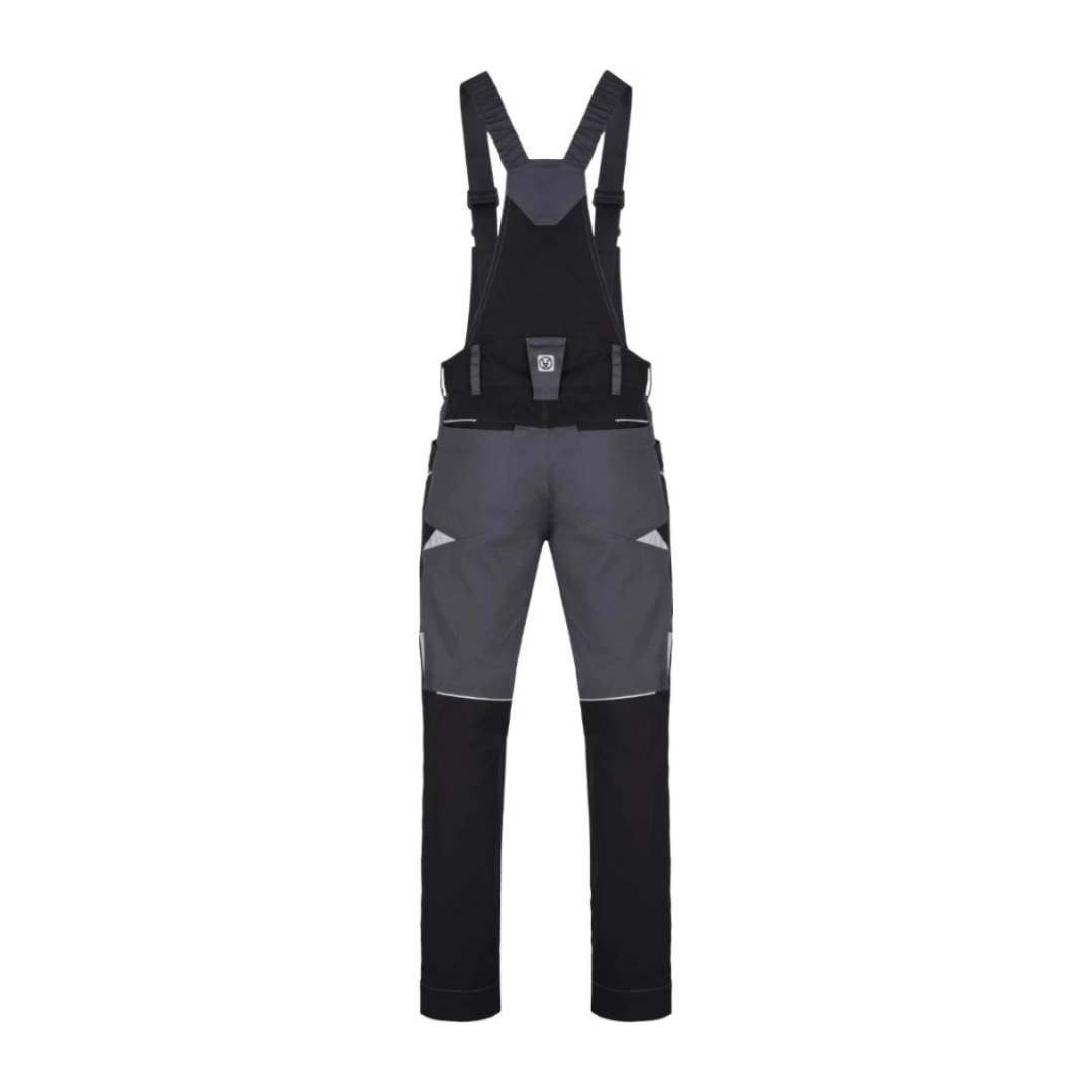 pantaloni salopeta cu pieptar ardon refiwan gri inchis 2