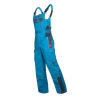 pantaloni de salopeta de lucru cu pieptar, din gama vision, culoare albastru